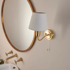 Naim Bathroom Wall Light - Brass Effect 16 Naim Bathroom Wall Light - Brass Effect -Chic Lighting Store 14301821 6125038439634714