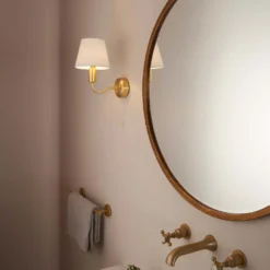 Naim Bathroom Wall Light - Brass Effect 15 Naim Bathroom Wall Light - Brass Effect -Chic Lighting Store 14301821 6405038439584884
