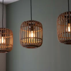 Saval 3 Lamp Pendant Diner Bar Light - Natural Bamboo 15 Saval 3 Lamp Pendant Diner Bar Light - Natural Bamboo -Chic Lighting Store 14301827 1505038439385810