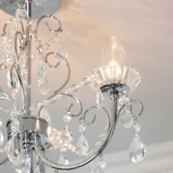 Shanzie Semi Flush Bathroom Chandelier Light - Chrome Effect 15 Shanzie Semi Flush Bathroom Chandelier Light - Chrome Effect -Chic Lighting Store 14301829 1175038439673321