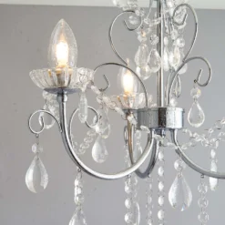 Shanzie Semi Flush Bathroom Chandelier Light - Chrome Effect 17 Shanzie Semi Flush Bathroom Chandelier Light - Chrome Effect -Chic Lighting Store 14301829 1285038439791740