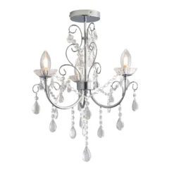 Shanzie Semi Flush Bathroom Chandelier Light - Chrome Effect 12 Shanzie Semi Flush Bathroom Chandelier Light - Chrome Effect -Chic Lighting Store 14301829 2505038439484729