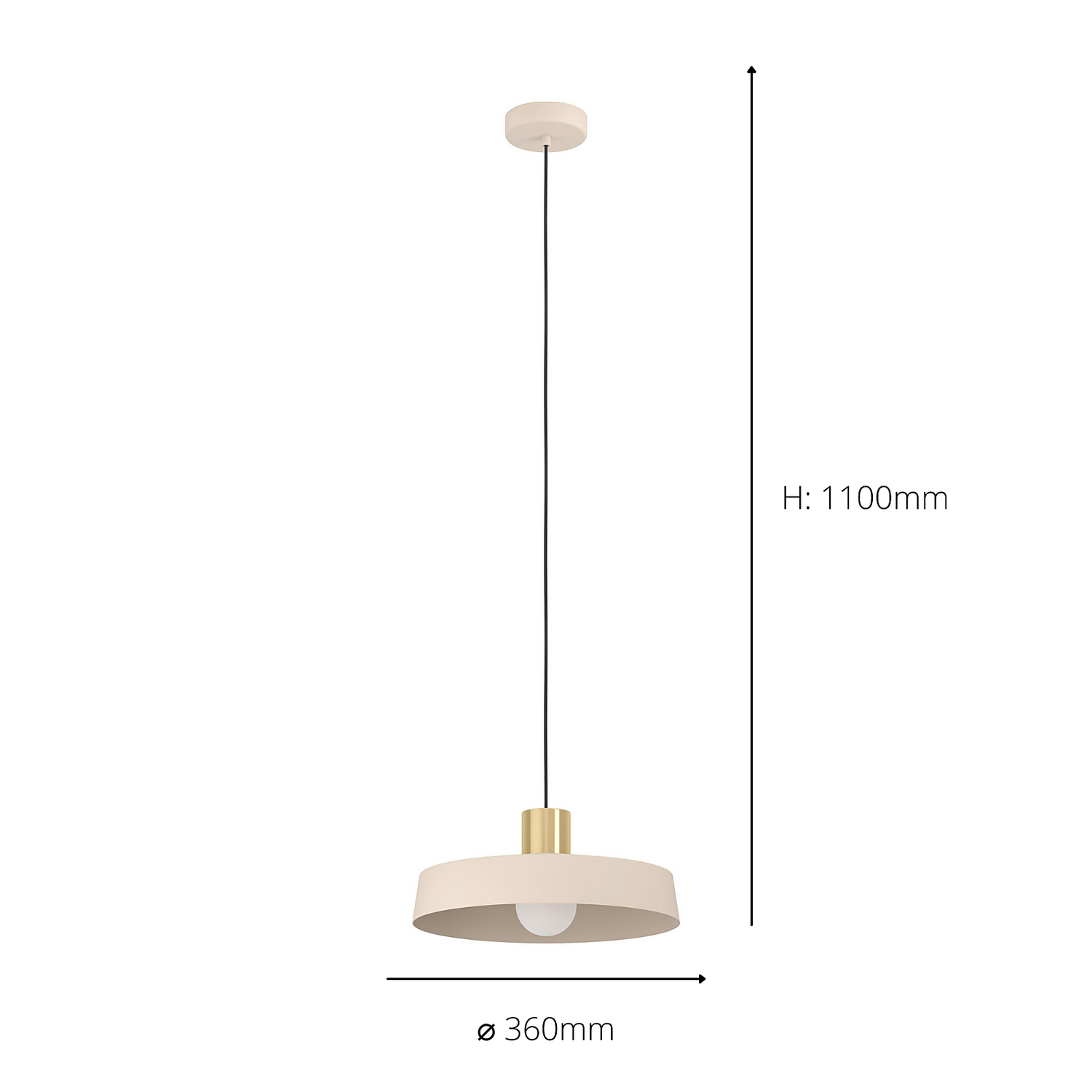 Eglo Valdiola Pendant Ceiling Light - BrushedSand 6 Eglo Valdiola Pendant Ceiling Light - BrushedSand - Image 4