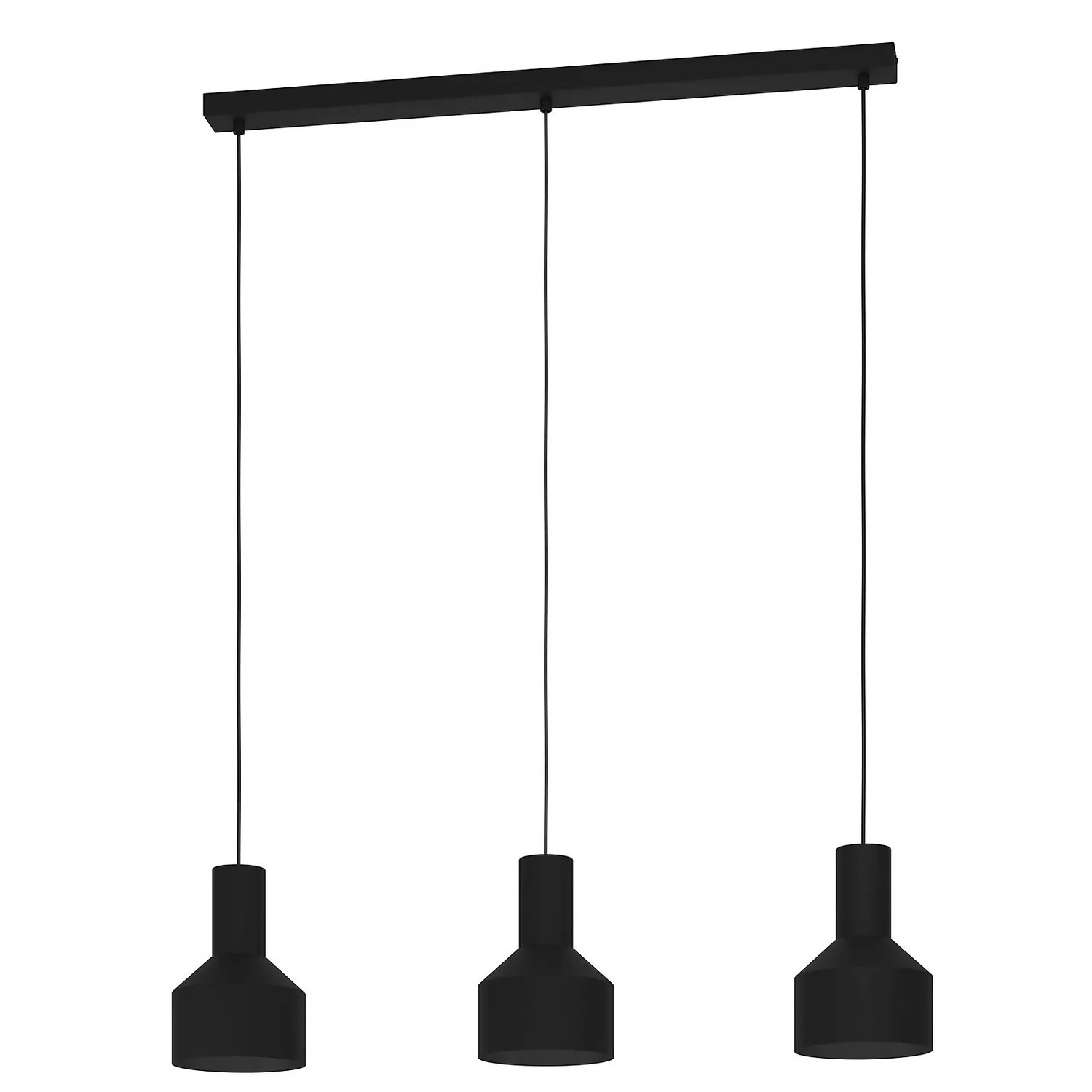 Eglo Casibare 3 Lamp Diner Bar Light - Black 4 Eglo Casibare 3 Lamp Diner Bar Light - Black - Image 2