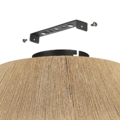 Eglo Alderney Flush Ceiling Light - Black & Natural 10 Eglo Alderney Flush Ceiling Light - Black & Natural -Chic Lighting Store 14302949 1545038223134194