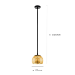 Eglo Albaraccin Pendant Ceiling Light - Black & Gold 9 Eglo Albaraccin Pendant Ceiling Light - Black & Gold -Chic Lighting Store 14302950 1535038223095695