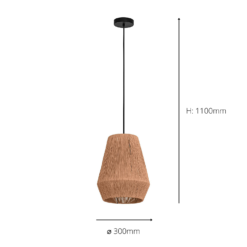 Eglo Alderney Pendant Ceiling Light - Black & Natural 13 Eglo Alderney Pendant Ceiling Light - Black & Natural -Chic Lighting Store 14302952 1055038223342604