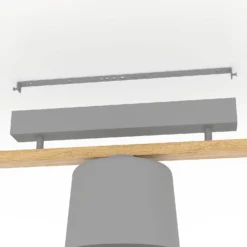 Eglo Mariel 3 Lamp Flush Ceiling Light - Grey & Wood 8 Eglo Mariel 3 Lamp Flush Ceiling Light - Grey & Wood -Chic Lighting Store 14302955 1965038224343683