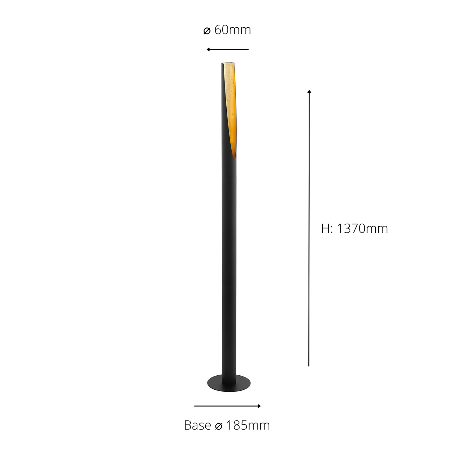 Eglo Barbotto Floor Lamp - Black & Gold 7 Eglo Barbotto Floor Lamp - Black & Gold - Image 5