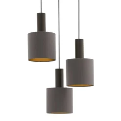 Eglo Concessa 1 3 Lamp Pendant Ceiling Light - Cappuccino & Gold 10 Eglo Concessa 1 3 Lamp Pendant Ceiling Light - Cappuccino & Gold -Chic Lighting Store 14302962 3315038224252558