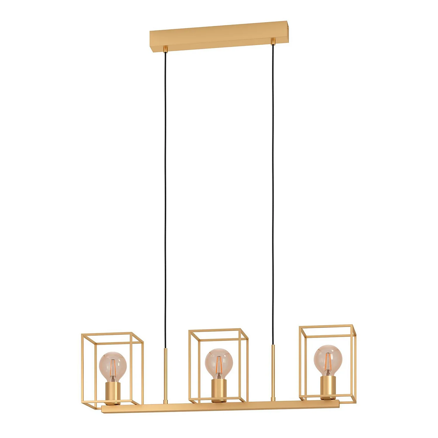 Eglo Cumiole 3 Lamp Diner Bar Light - Gold 4 Eglo Cumiole 3 Lamp Diner Bar Light - Gold - Image 2