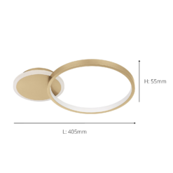Eglo Gafares Connect Smart Flush Ceiling Light - Gold 9 Eglo Gafares Connect Smart Flush Ceiling Light - Gold -Chic Lighting Store 14302965 1015038223809842