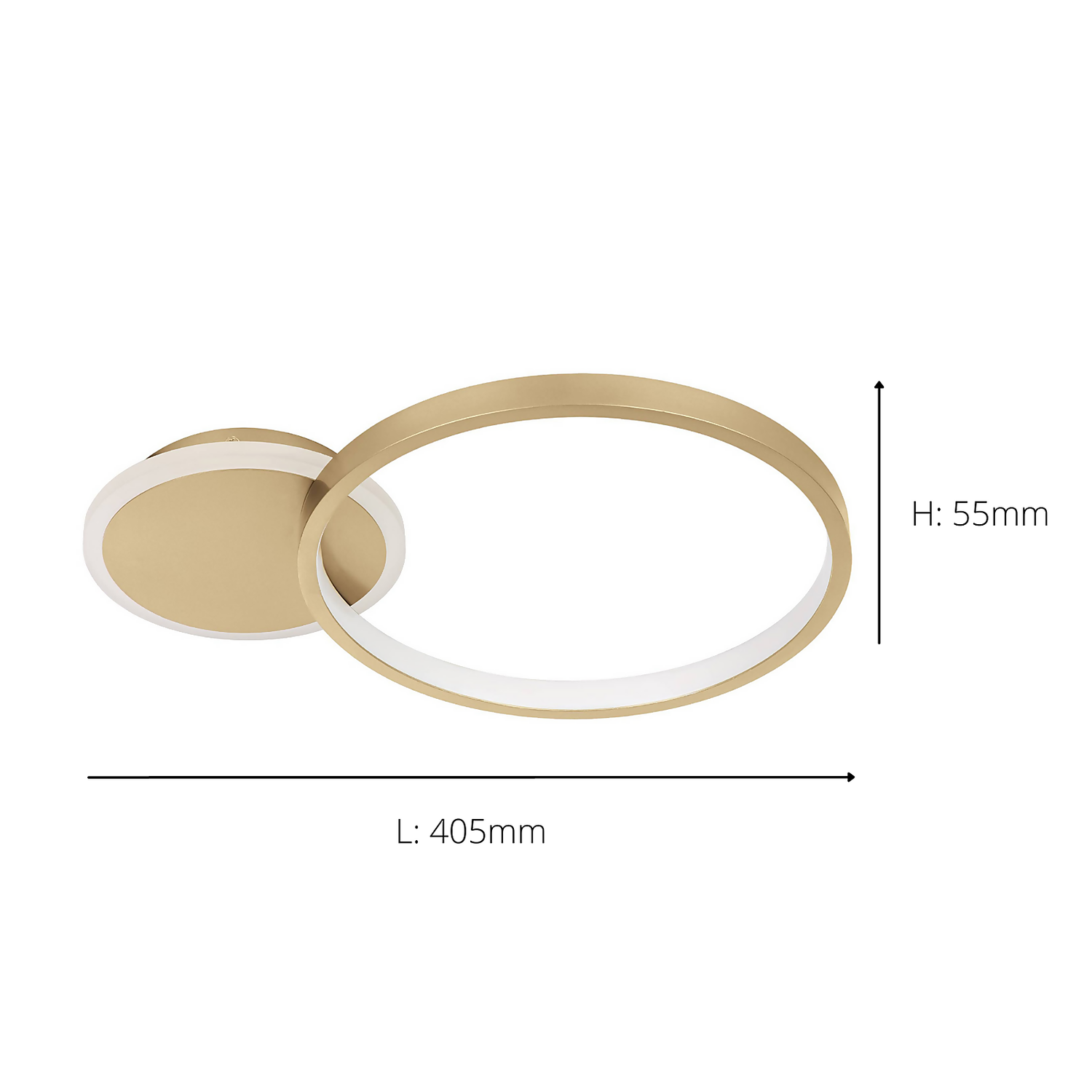 Eglo Gafares Connect Smart Flush Ceiling Light - Gold 6 Eglo Gafares Connect Smart Flush Ceiling Light - Gold - Image 4