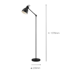 Eglo Priddy Floor Lamp - Black -Chic Lighting Store 14302972 2105038224368880
