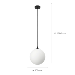 Eglo Rondo Pendant Ceiling Light - Black & Opal 9 Eglo Rondo Pendant Ceiling Light - Black & Opal -Chic Lighting Store 14302973 1295038224269868