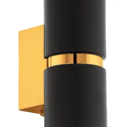 Eglo Passa Wall Light Round - Black & Gold -Chic Lighting Store 14302977 1305038224133239