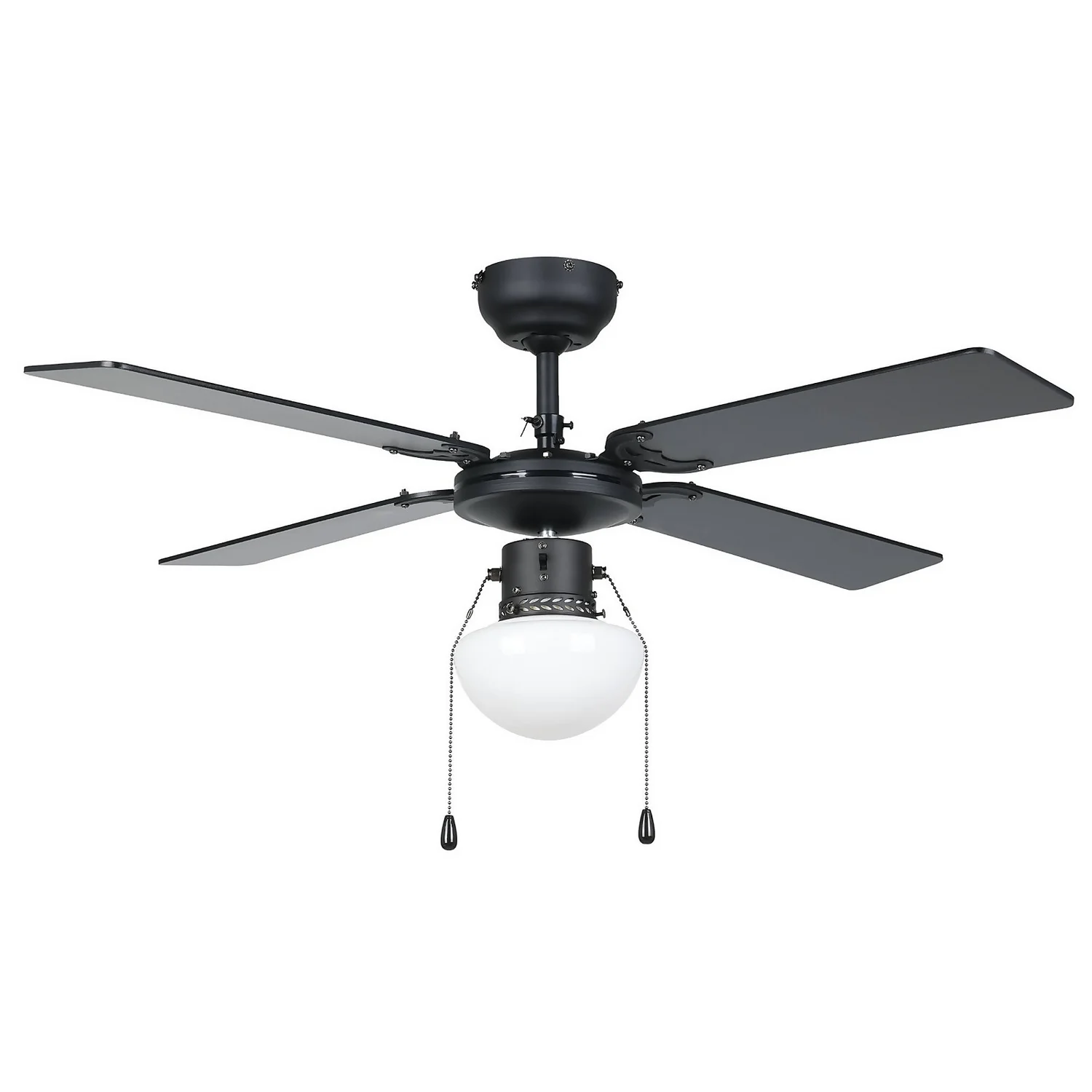 Eglo Fortaleza Ceiling Fan With Light - Matt Black & Wood 4 Eglo Fortaleza Ceiling Fan With Light - Matt Black & Wood - Image 2