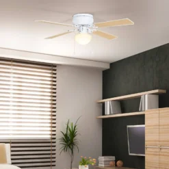Eglo Cagliari Ceiling Fan With Light - Matt White