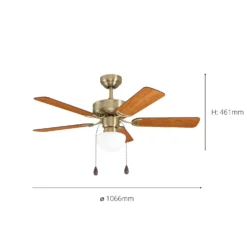 Eglo Cadiz Ceiling Fan With Light - Aged Brass & Wood 10 Eglo Cadiz Ceiling Fan With Light - Aged Brass & Wood -Chic Lighting Store 14742121 1455052700419252