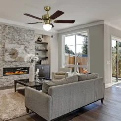 Eglo Cadiz Ceiling Fan With Light - Aged Brass & Wood 11 Eglo Cadiz Ceiling Fan With Light - Aged Brass & Wood -Chic Lighting Store 14742121 7655052700454133