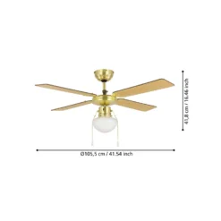 Eglo Fortaleza Ceiling Fan With Light - Bronze & Wood 12 Eglo Fortaleza Ceiling Fan With Light - Bronze & Wood -Chic Lighting Store 14742122 1545052700468566