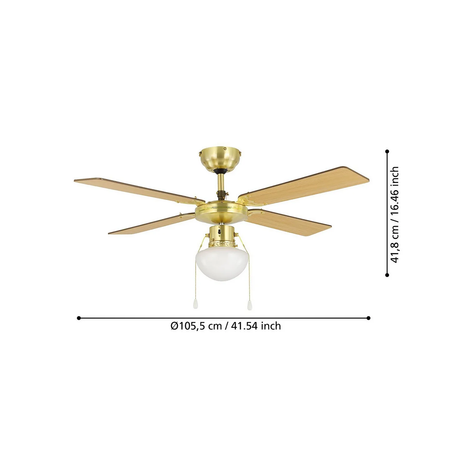 Eglo Fortaleza Ceiling Fan With Light - Bronze & Wood 7 Eglo Fortaleza Ceiling Fan With Light - Bronze & Wood - Image 5